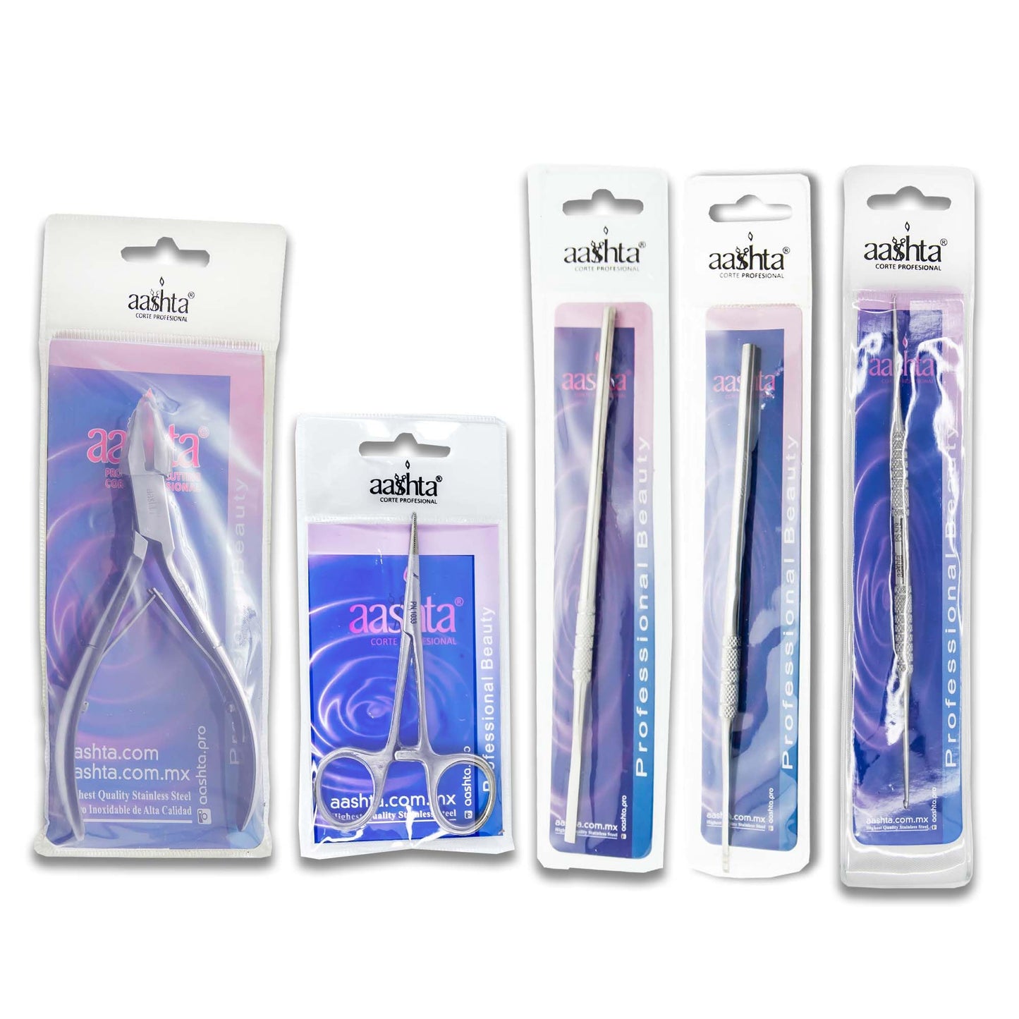 aashta 'aashta Podiatrist Kit 1 Pliers, 1 Mosquito Tweezer, 2 Guides 1 Double Ended Teaspoon