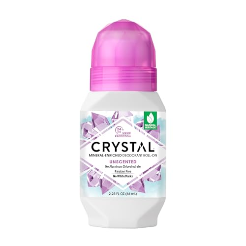 Desodorante Mineral Roll-On CRYSTAL Sin Fragancia, Protección contra Olores de 24 Horas, Libre de Cloruro de Aluminio y Parabenos, 2.25 FL OZ - imagen 4