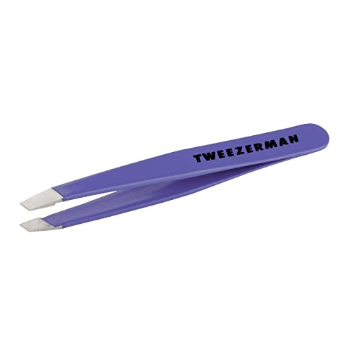 Pinzas de Viaje Tweezerman Mini Slant para Cejas y Vello Facial (Lila Floreciente) - imagen 4