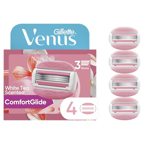 Recambios de Maquinilla de Afeitar Gillette Venus ComfortGlide Té Blanco para Mujeres, 4 Cartuchos, Compatible con Mangos Reutilizables Venus, 3 - imagen 4