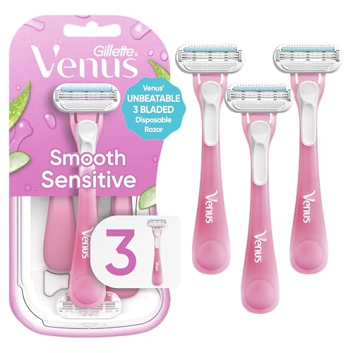 Gillette Venus Sensitive Maquinillas de Afeitar Desechables para Mujeres - Paquete Individual de 3 Maquinillas - imagen 4