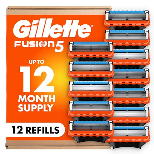 Recambios de Cuchillas para Afeitar Gillette Fusion5 para Hombres, Paquete de 12, Lubrastrip para un Afeitado Más Cómodo - imagen 4