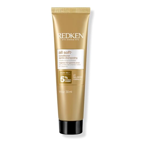 Acondicionador Redken All Soft con Aceite de Argan | Para Cabello Seco / Frágil | Hidrata y Proporciona Suavidad Intensa | Tamaño de Viaje | 1 Fl Oz - imagen 4