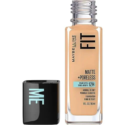 Base líquida Maybelline Fit Me Matte + Poreless, sin aceite, tono Natural Buff, 1 unidad (el empaque puede variar) - imagen 4