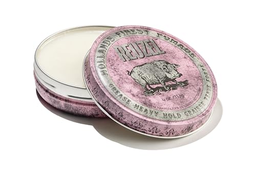 Pomada REUZEL Pink Grease, Fijación Fuerte Todo el Día, Cera para Peinar a Base de Aceite, Brillo Medio, Fácil de Lavar, Para Todo Tipo de Cabello - imagen 4