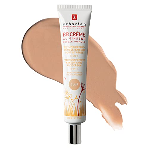 Crema BB Erborian con Ginseng, Fair (Clair) - Cobertura ligera y modulable con SPF 20 y acabado mate ultra suave - Minimiza poros e imperfecciones - - imagen 4