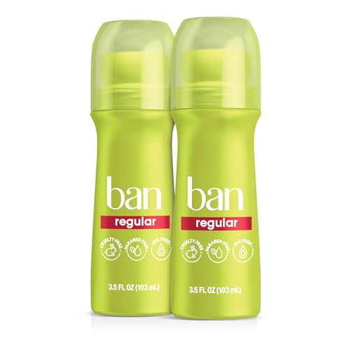 Desodorante Antitranspirante Roll-on Ban Invisible para Mujeres y Hombres, Protección contra Olores y Sudor de 24 Horas, Regular, 3.5 Oz, Paquete de 2 - imagen 4