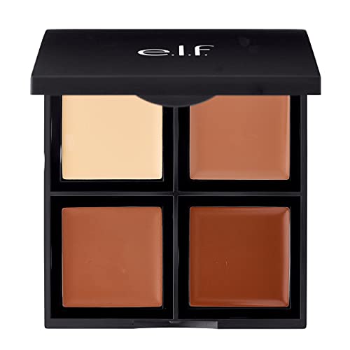 Paleta de Contorno en Crema e.l.f., 4 Tonos, Fácil de Aplicar, Mezclable, Construible, Resalta, Contornea, Esculpe, Compacta, 0.43 Oz - imagen 4