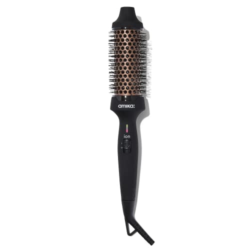 cepillo térmico iónico amika blowout babe – cepillo redondo cerámico caliente para alisar y dar volumen, añade brillo y controla el frizz (barril - imagen 4