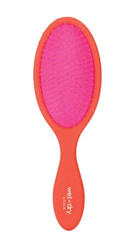 Cepillo de cabello Cala Wet-n-Dry naranja y rosa intenso - imagen 4
