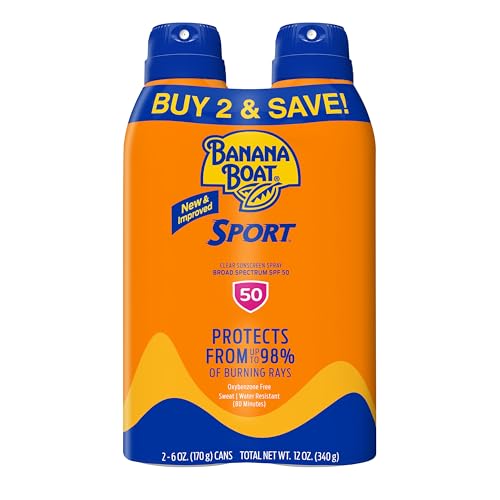 Banana Boat Sport Ultra Spray Solar SPF 50 | Paquete Doble de 6oz, Resistente al Agua, Sin Oxybenzona, Protector Solar - imagen 4