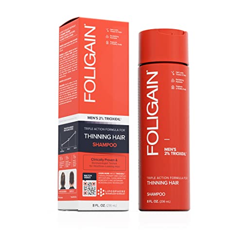Champú Foligain de Triple Acción para Cabello Fino, Champú Voluminizador para Hombres, con 2% Trioxidil, 8 Fl. Oz. - imagen 4