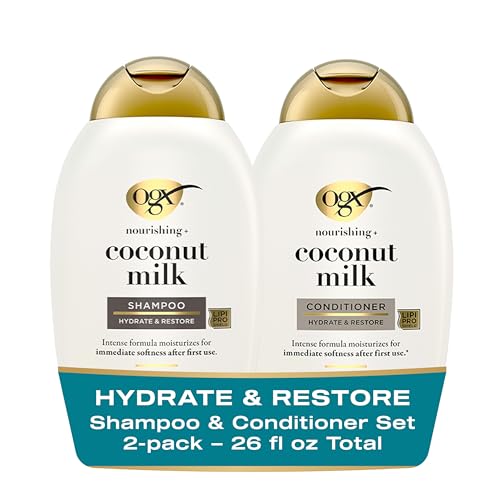 Set de Champú y Acondicionador OGX Nourishing + Coconut Milk Sin Sulfatos, Hidratante y Suavizante, Aroma de Leche de Coco, Durazno Blanco y Manteca - imagen 4