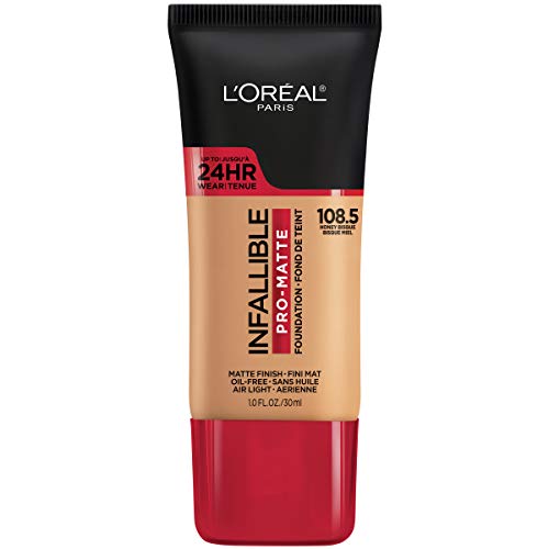 Base líquida de larga duración L'Oreal Paris Infallible Pro-Matte, tono Honey Bisque, 1 fl oz - imagen 4