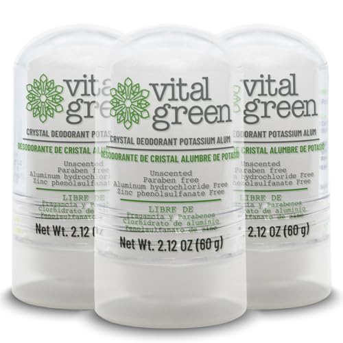 Desodorante Mineral Vital Green Thai Crystal de Alumbre de Potasio - Sin Fragancia para Hombres, Mujeres y Atletas - 2.12oz / 60 g (3 Unidades) - imagen 4