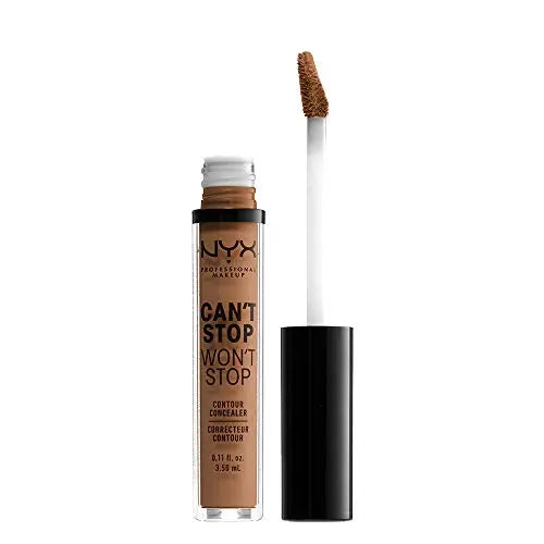 NYX PROFESSIONAL MAKEUP Corrector Contour Can't Stop Won't Stop, Cobertura Completa 24h Acabado Mate - Caoba - imagen 4