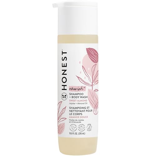 The Honest Company Champú y Gel de Baño 2 en 1 Suave para Bebé, Derivado Natural, Sin Lagrimas, Hipoalergénico, Almendra Dulce, 10 fl oz - imagen 4