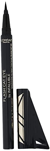 Eyeliner líquido waterproof L'Oreal Paris Makeup Infallible Flash Cat Eye, negro, 0.44 oz. - imagen 4
