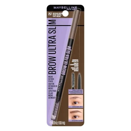 Lápiz de Cejas Maybelline Express Brow Ultra Slim, con Punta de Precisión y Cepillo, Cejas Definidas, Marrón Medio, 1 Unidad (El Empaque Puede Variar) - imagen 4