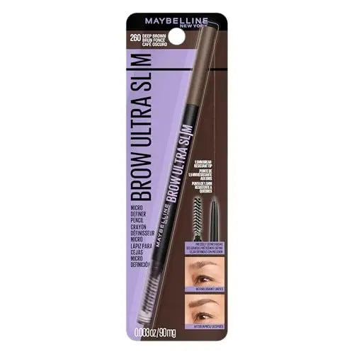 Maybelline Express Brow Ultra Slim Lápiz de Cejas, Punta Precisa y Cepillo para Cejas Definidas, Marrón Oscuro, 1 Unidad - imagen 4