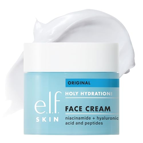 e.l.f. SKIN Crema Facial Holy Hydration! con Ácido Hialurónico, Niacinamida y Péptidos, Hidratante Nutritivo y Voluminizador, Vegano y Libre de - imagen 4