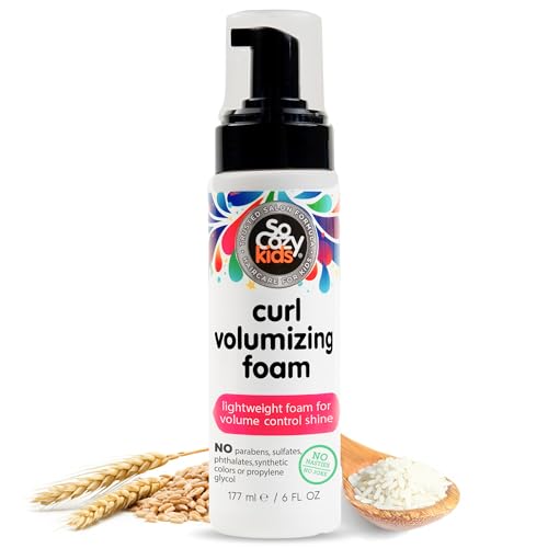 SoCozy Mousse para el Cabello de Niños, Espuma Voluminizadora para Cabello Rizado (6 Fl Oz), Aumenta Brillo y Volumen, Fórmula Suave con Pantenol, - imagen 4