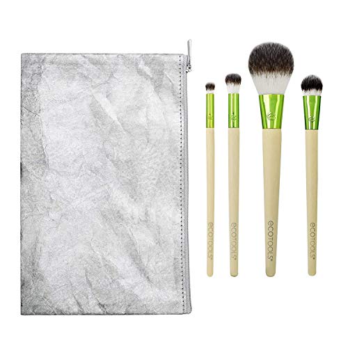 Set de Regalo de Brochas de Maquillaje EcoTools Vibes con Bolsa de Viaje para Base, Corrector y Polvo - imagen 4