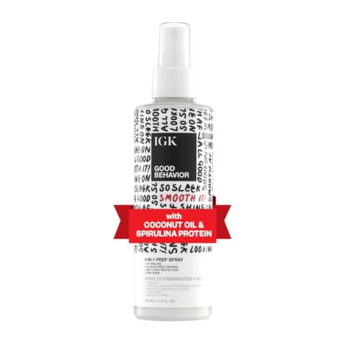 IGK GOOD BEHAVIOR Spray Preparador 4 en 1 | Acondicionador Sin Enjuague + Desenredante + Protector Térmico | Vegano + Libre de Crueldad | 7 Oz - imagen 4