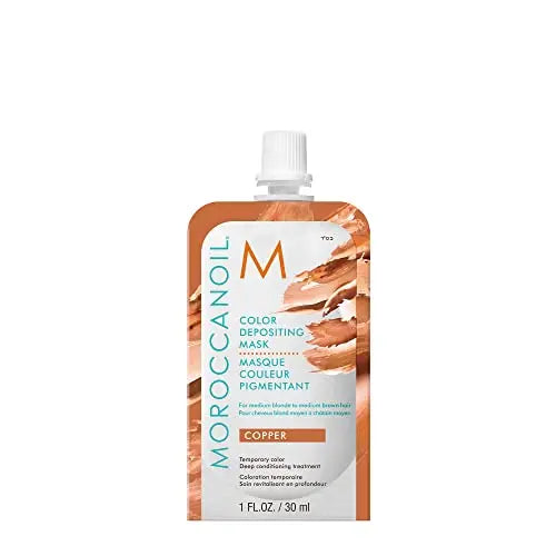 Mascarilla Depositaria de Color Moroccanoil, Cobre, 1 Fl. Oz. - imagen 4