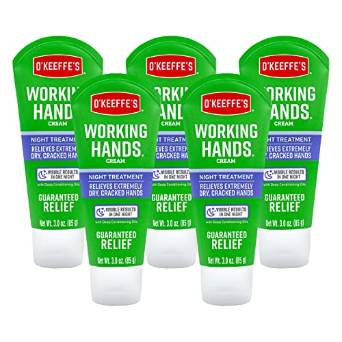 Crema de manos O'Keeffe's Working Hands Tratamiento Nocturno; Tubo de 3 oz; (Paquete de 5) - imagen 4