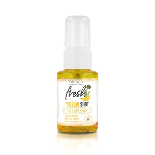 SALERM Biokera Fresh Yellow Shot Oil 75 ml - Aceite de Abyssinian y Almendra - Nutre, Repara y Protege Cabello Dañado - Sin Sulfatos ni Parabenos - imagen 4