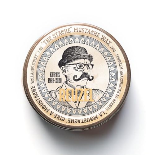 Cera para Bigote REUZEL, Fijación Fuerte Todo el Día, Cera de Estilo a Base de Aceite, Bajo Brillo, Para Todos los Tipos de Cabello, 1 oz - imagen 4