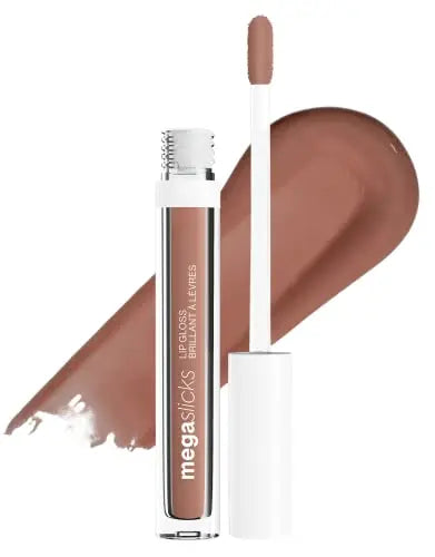 wet n wild MegaSlicks Brillo Labial, Ultra Brillante, Enriquecido con Vitamina E, Hidratante de Alto Brillo, Cruelty-Free y Vegano - Nude Mood - imagen 4