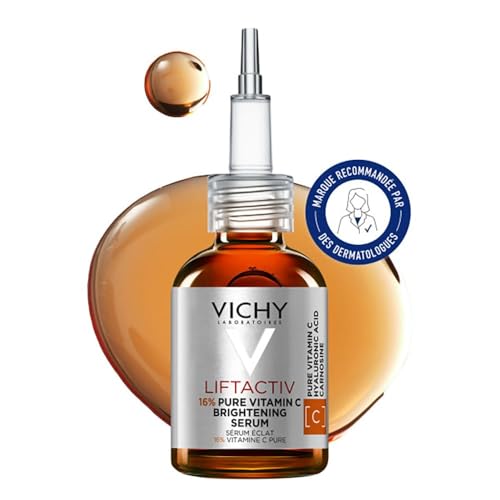 Suero Vichy LiftActiv Vitamina C para el rostro, suero iluminador con vitamina C pura, ácido hialurónico y vitamina E, reduce líneas finas y mejora - imagen 4