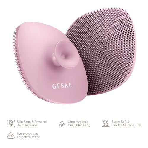Cepillo Facial Profesional GESKE SmartAppGuided 4 en 1 | Mango de Silicona Suave para Limpieza Suave | Cuidado de la Piel - imagen 4