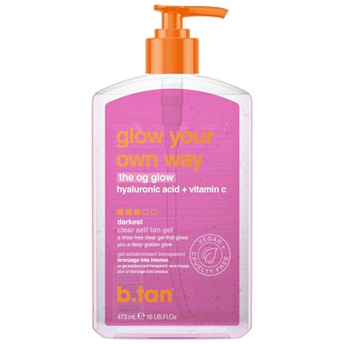 b.tan Gel Autobronceador Dark Clear | Bronceado Rápido y Gradual, Resistente a Transferencias, Hidratante Profundo, 16 Fl Oz - imagen 4
