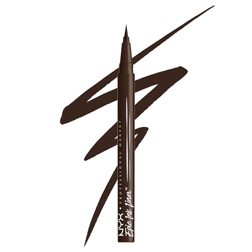 Eyeliner Líquido Waterproof NYX PROFESSIONAL MAKEUP Epic Ink, Fórmula Vegana - Chocolate Oscuro (Marrón Mate) - imagen 4