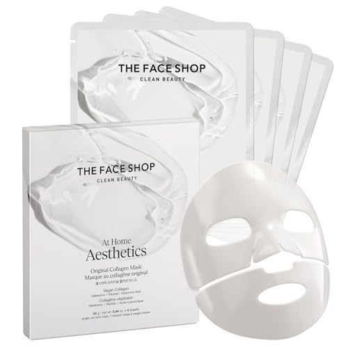 THE FACE SHOP Máscara Facial Original de Colágeno Vegano, Esencial para Piel de Vidrio Coreana, Máscara de Hidrogel con Péptidos para Firmar y - imagen 4