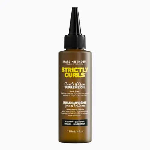 Aceite para el cuero cabelludo y cabello rizado Marc Anthony Strengthening, Strictly Curls - Aceite hidratante ligero que añade brillo y reduce la - imagen 4