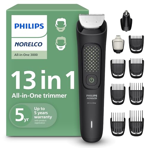 Recortadora Norelco Philips Todo en Uno 3000 Series 13 en 1 para Hombre, Cortadora de Barba y Cabello, Cuchillas de Metal Autofilables y 8 Ajustes de - imagen 4