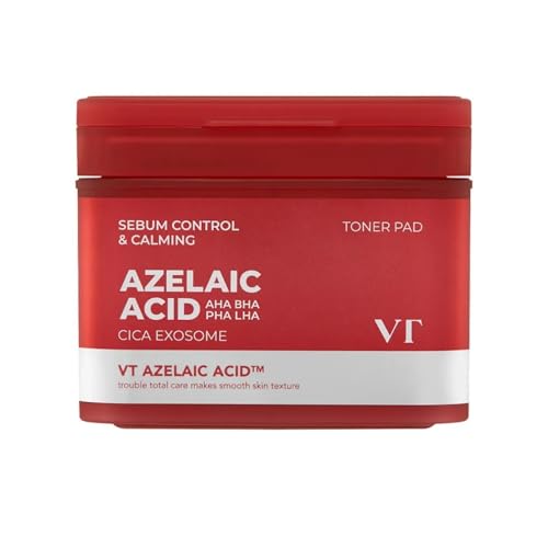 VT COSMETICS Almohadillas Tonificantes de Ácido Azelaico, Almohadillas Faciales Texturizadas para Exfoliación y Cuidado de Poros con AHA/BHA/PAH, - imagen 4