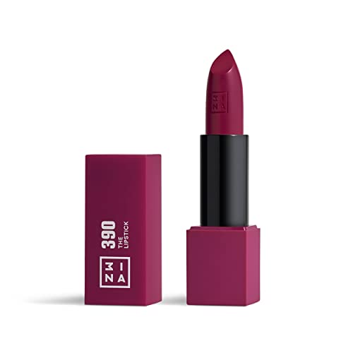 3INA The Lipstick - Moisturizing Lipstick for Women - Semi-Matte Satin Finish with 5-Hour Long Wear - Highly Pigmented and Comfortable - 390-0.16 oz