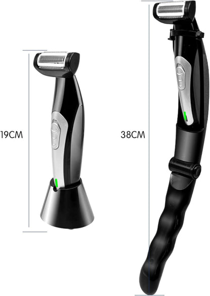 Zunate Multi Fuctional Chest Back Shavers for Men, Wet Dry Use Back Extreme Reach Removable Handle Shavers