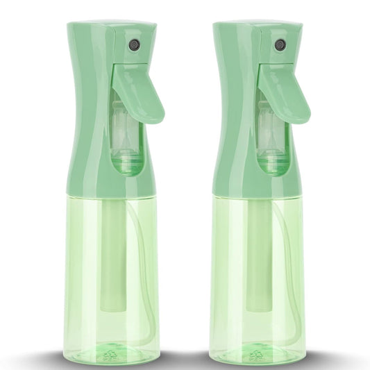 Zuhose Spray Bottle for Hair (6.8OZ /200ML) Continuous Ultra Fine Mist Sprayer for Hair, Salons, Barber, Plants, Skin Care, Cleaning 2 Pack CLEAR