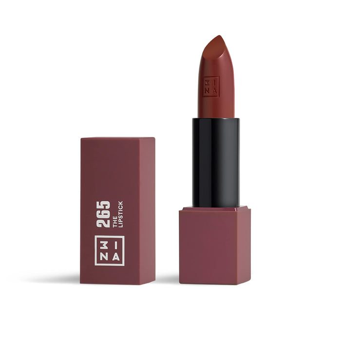 3INA The Lipstick - Moisturizing Lipstick for Women - Semi-Matte Satin Finish with 5-Hour Long Wear - Highly Pigmented and Comfortable - 265-0.16 oz