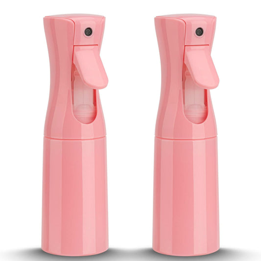 Zuhose Spray Bottle for Hair (6.8OZ /200ML) Continuous Ultra Fine Mist Sprayer for Hair, Salons, Barber, Plants, Skin Care, Cleaning 2 Pack Pink