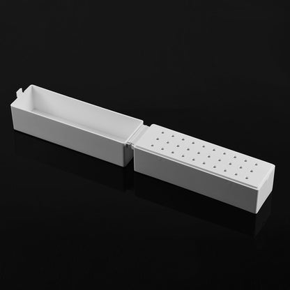 30 Holes Nail Drill Bits Holder with Dust Proof Cover Nail Drilling Holder Stand Nail Drill Box Organizer Manicure Tool Container, Nail Drill Organizer, Nail Drill Stand Display, Shell Holder