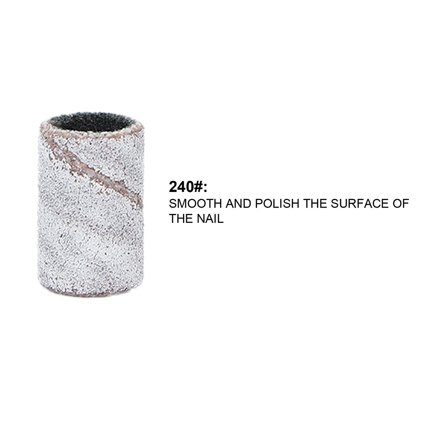 ZJchao Nail Drill Sanding Bands, 100pcs Nail Art Sanding Bands Professional Manicure Sanding Rings Nail Salon Tools Grinder File Grit Sand Piece Set