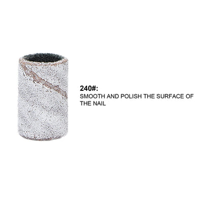 ZJchao Nail Drill Sanding Bands, 100pcs Nail Art Sanding Bands Professional Manicure Sanding Rings Nail Salon Tools Grinder File Grit Sand Piece Set