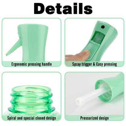 Zuhose Spray Bottle for Hair (6.8OZ /200ML) Continuous Ultra Fine Mist Sprayer for Hair, Salons, Barber, Plants, Skin Care, Cleaning 1 Pack CLEAR